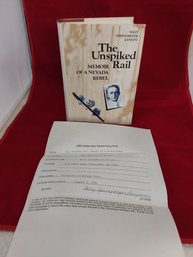 The Unspiked Rail Memoir Of A Nevada Rebel By Sally Springmeyer Zanjani