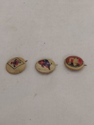 Lot Of 3 Kelloggs PEP Pinbacks 1940's Military