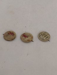 Lot Of 3 Kelloggs PEP Pinbacks 1940's Military