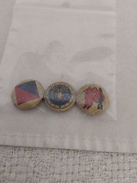 Lot Of 3 Kelloggs PEP Pinbacks 1940's Military