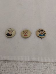 1940's Kelloggs PEP Pinbacks Lot Of 3