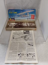 Vintage Wright Brothers Kitty Hawk Plastikit PA30-98 Model