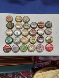 Lot Of 27 Antique Beer Bottle Cork Caps