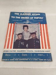 The Marines Hymn To The Shores Of Tripoli Sheet Music