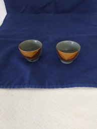 Pair Of Small Pottery Cups