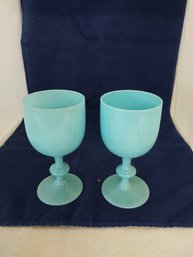 Pair Of Portieux Vallerystahl Goblets