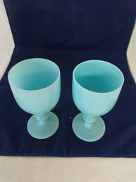 Pair Of Portieux Vallerystahl Goblets