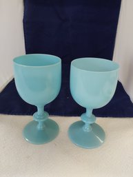 Pair Of Portieux Vallerystahl Goblets