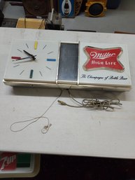 Vintage Miller High Life Clock Sign