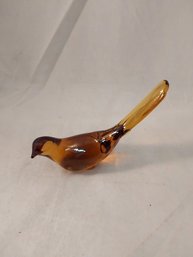 Amber Colored Glass Bird