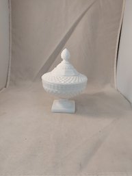 Milk Glass Covered Dish