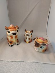 3 Piece Cow Tea Set