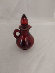 Red Glass Perfume Bottle