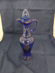 Blue Glass Pitcher