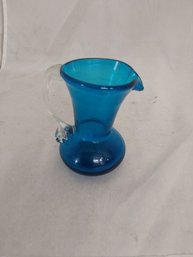 Blue Glass Pitcher