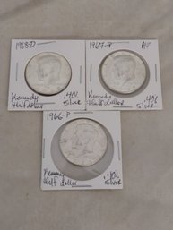 Lot Of 3 Kennedy Half Dollars