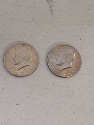 Lot Of 2 Kennedy Half Dollars