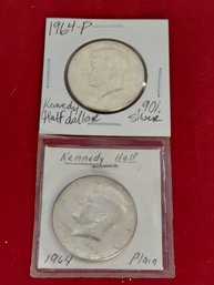 Pair Of Kennedy Half Dollars