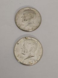 Pair Of Kennedy Half Dollars