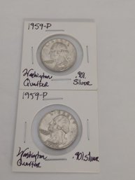 Pair Of Washington Quarters