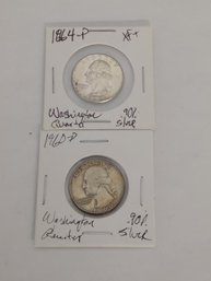 Pair Of Washington Quarters