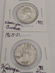 Pair Of Washington Quarters