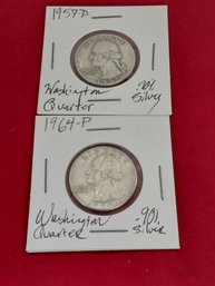 Pair Of Washington Quarters