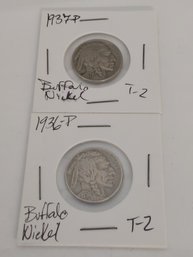 Pair Of Buffalo Nickels