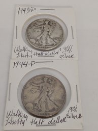 Pair Of Walking Liberty Half Dollars