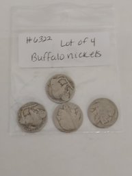 Lot Of  4 Buffalo Nickels