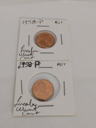 Lot Of 2 Lincoln Wheat Cent