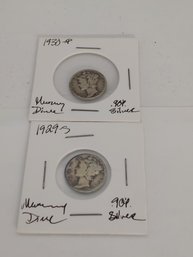 Lot Of  2 Mercury Dimes