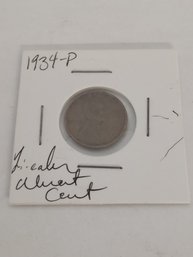 1934P Lincoln Wheat Cent