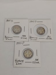 Lot Of Mercury Dimes