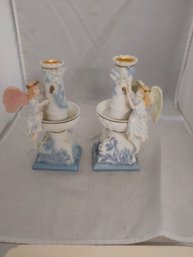 Pair Of Sandra Kucks Gift Of Summer Candlestick Holders