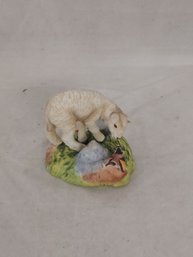 Franklin Porcelain January Lambing Season Figurine