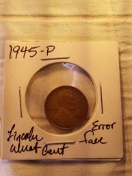 1945P Lincoln Wheat Cent