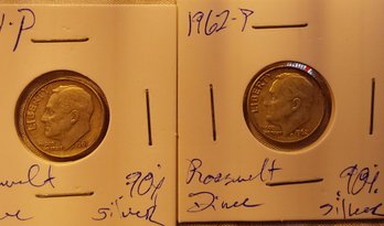 Lot Of 2 Roosevelt Dimes