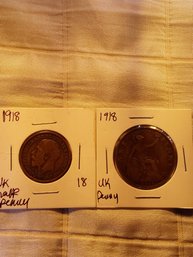 1918 UK Penny & Half Penny