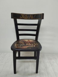 Small Painted Hunting Scene Chair