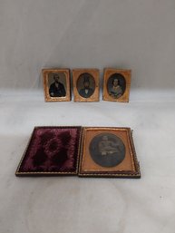 Lot Of 4 Tin Type Photos