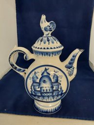 Gzhel Russian Handmade  Teapot