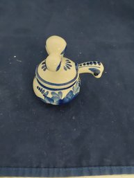 Gzhel Russian Handmade  Condiment Container