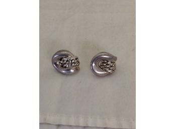 Airless Sterling Silver Pierced Earrings