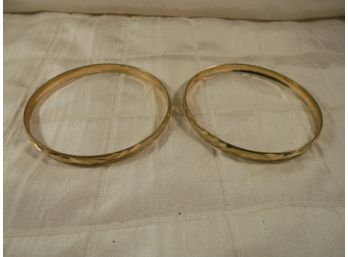 Pair Of Gold Tone Bracelets