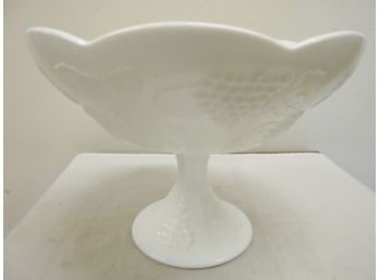 Footed Milk Glass Dish