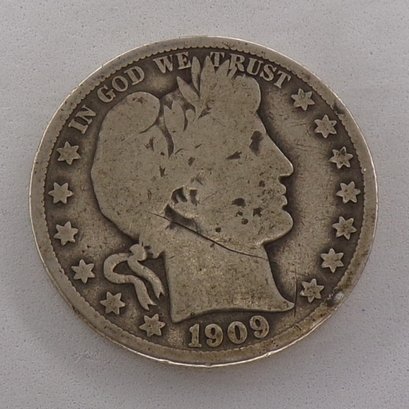 1909 Barber Silver Half Dollar 'Some Liberty'