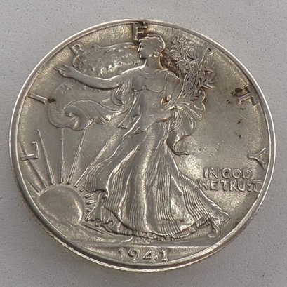 1941 Walking Liberty Silver Half Dollar (AU55)