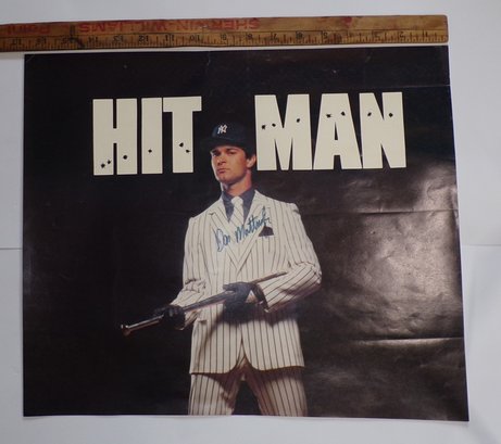 Autographed Poster Of Don Mattingly New York Yankees