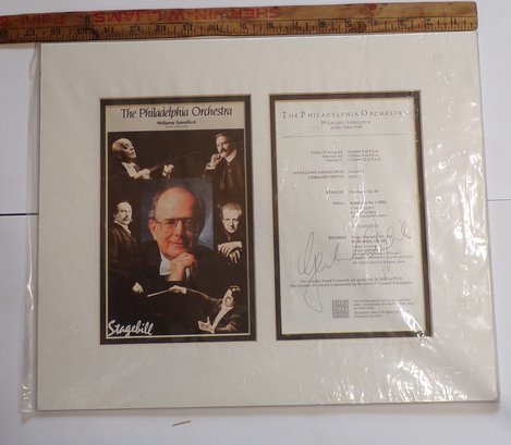 Autographed Picture Of Wolfgang Sawallisch (Music Director The Philadelphia Orchestra)